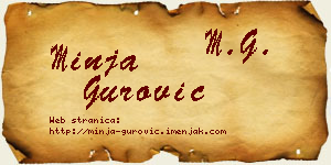 Minja Gurović vizit kartica